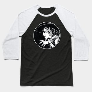 WICKED WITCH OF THE WEST - The Wizard of OZ (Circle Black and White) Baseball T-Shirt